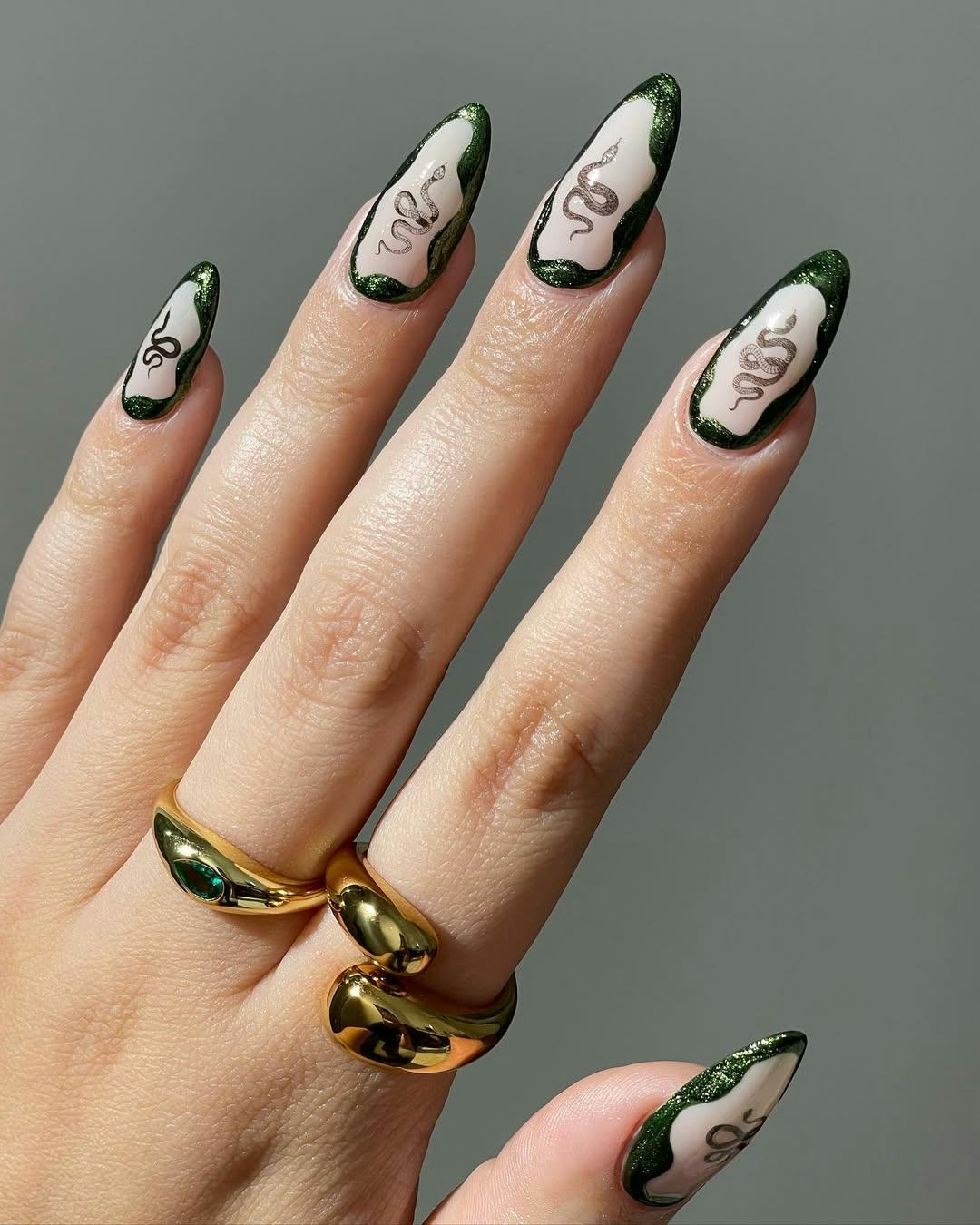 Celebrate the 2025 Lunar New Year with a snake-inspired manicure.