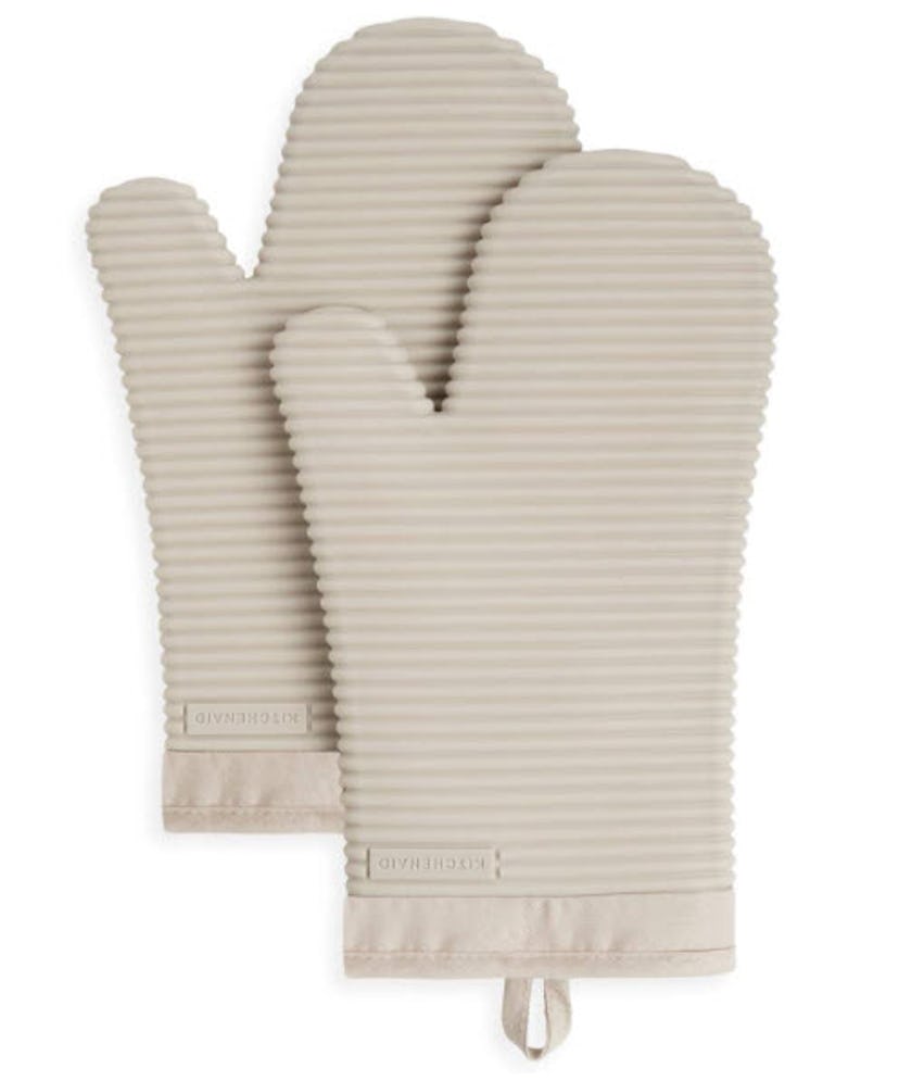 KitchenAid Ribbed Soft Silicone Oven Mitt Set