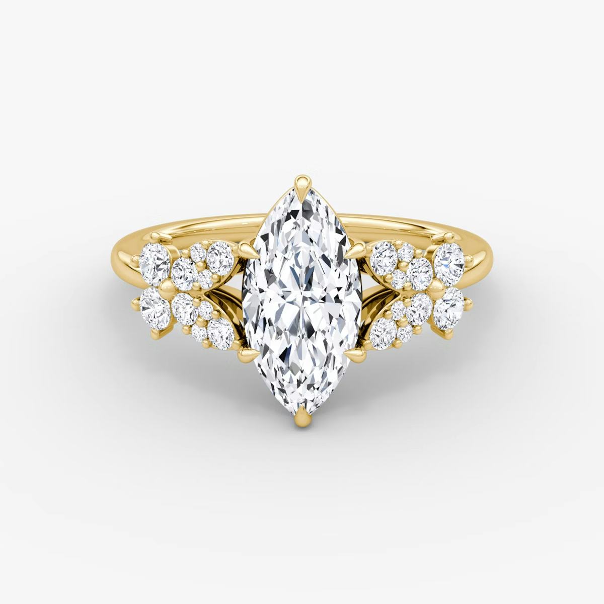The Signature Floral Marquise Engagement Ring