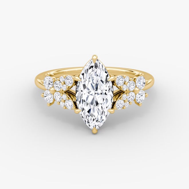 The Signature Floral Marquise Engagement Ring