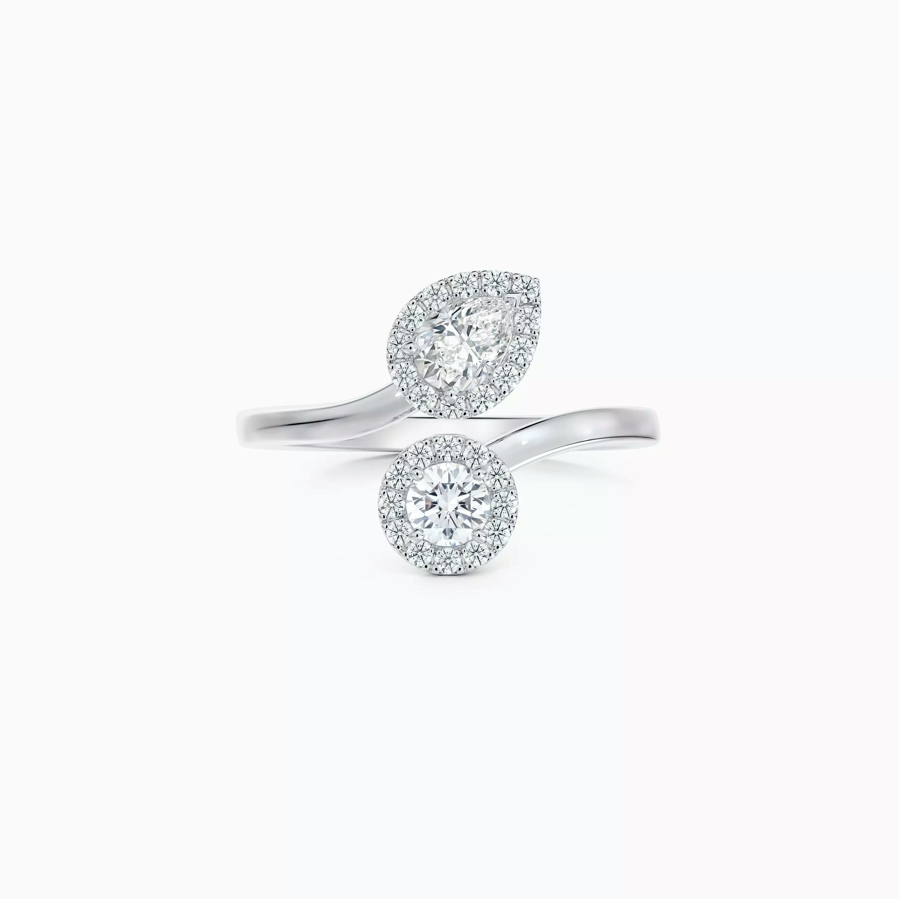 Aura Toi &amp; Moi Pear-Shaped and Round Brilliant Diamond Ring