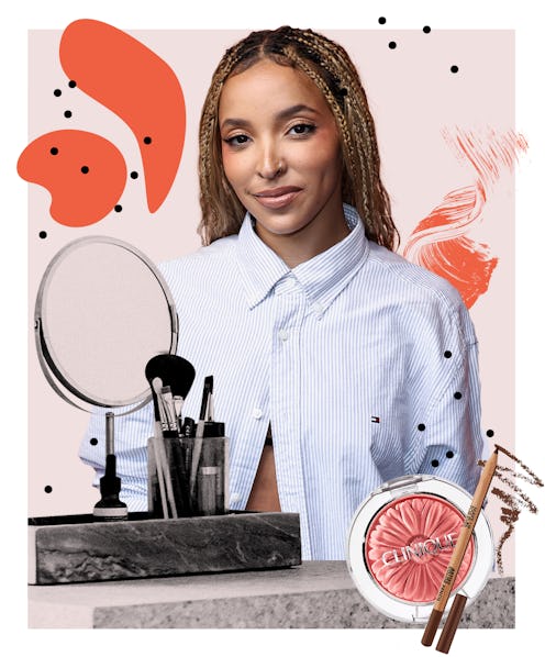 Tinashe on her tour-friendly beauty routine and go-to makeup products.