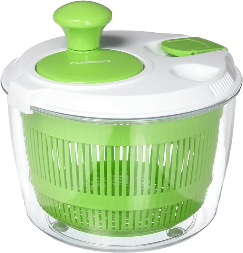 green and white Cuisinart Salad Spinner