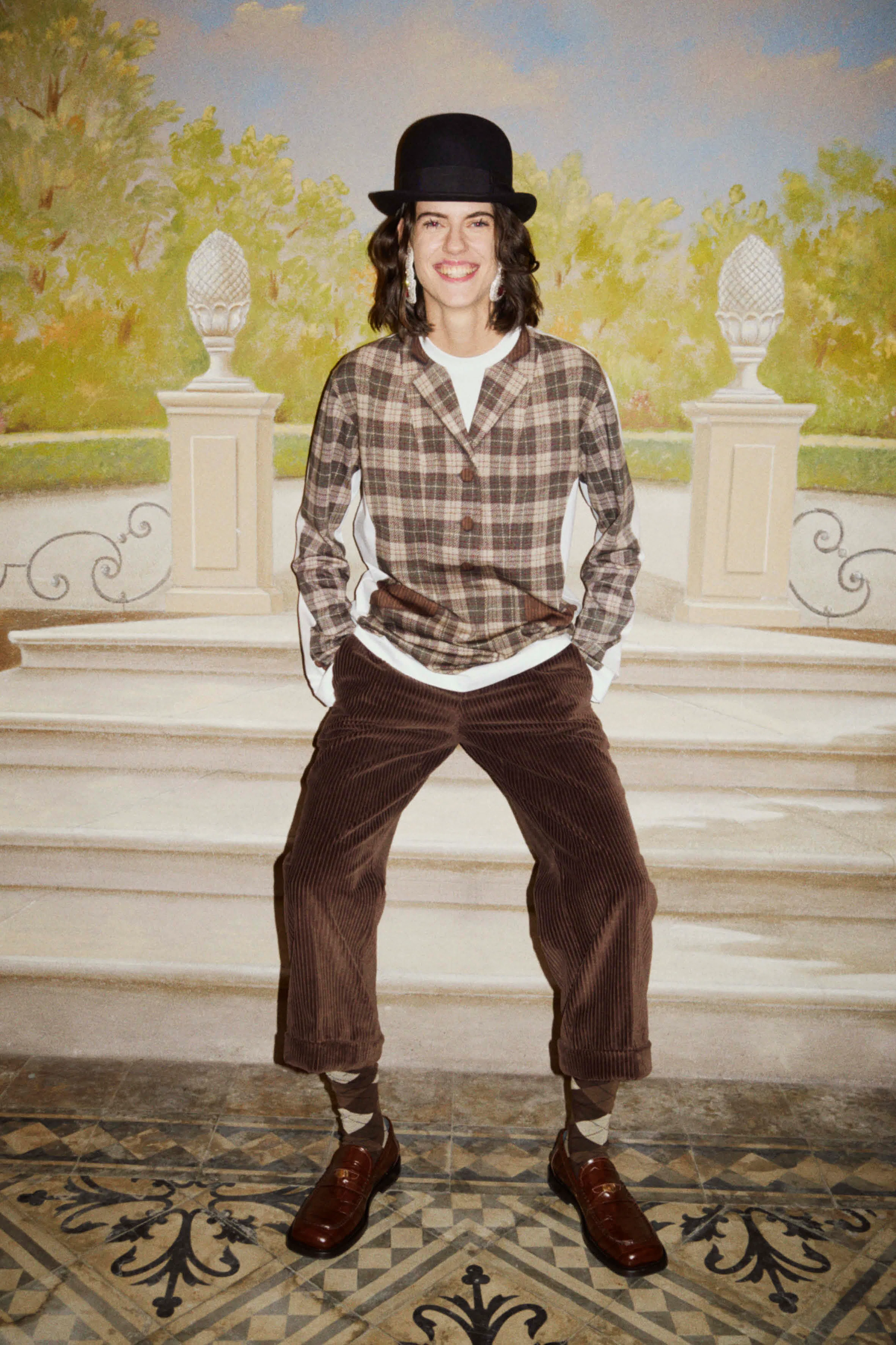 a look from moschino men's fall 2025 collection