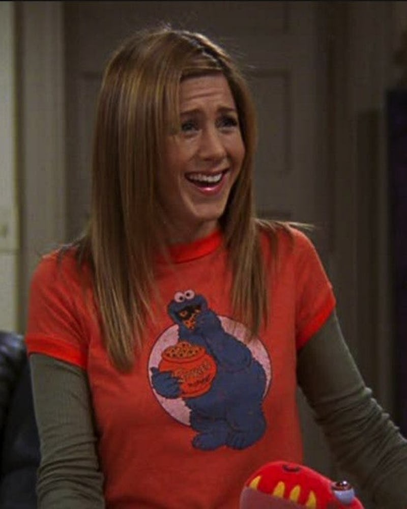 Jennifer Aniston Rachel Green long sleeve layered look