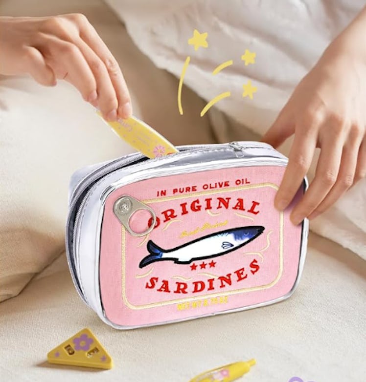 Cessfle Canned Sardines Makeup Bag