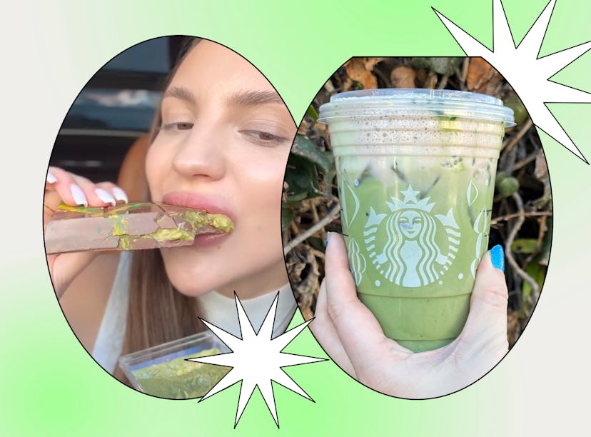 I tried Starbucks' secret menu Dubai chocolate bar matcha.
