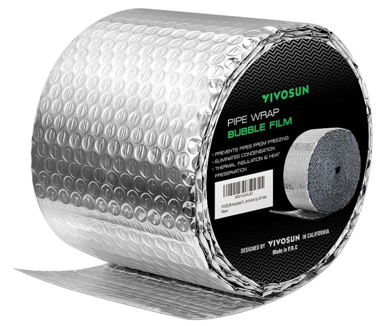 VIVOSUN Double Bubble Reflective Foil Insulation For Pipes