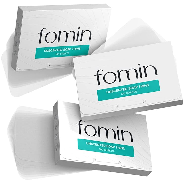 FOMIN Antibacterial Paper Soap Sheets for Hand Washing (300 Count) 