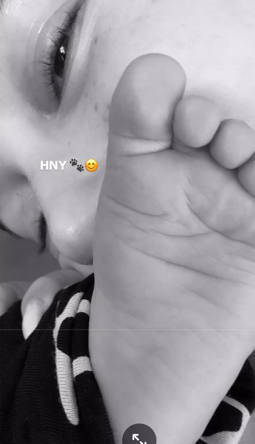 Hailey Bieber shows photo of son, Jack Blues.