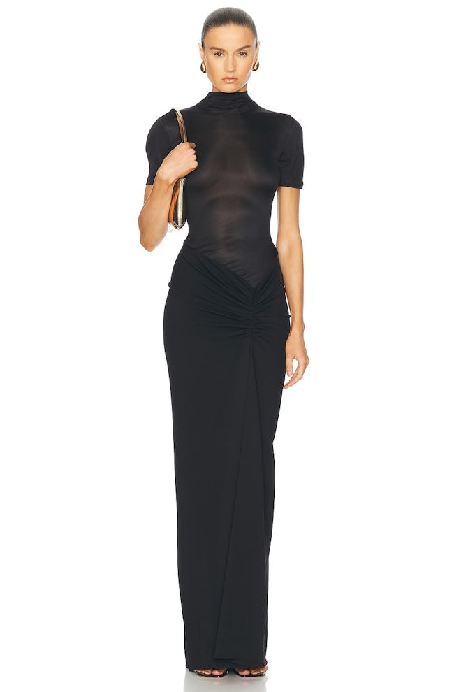 Christopher Esber Fusion Ruched Tee Gown