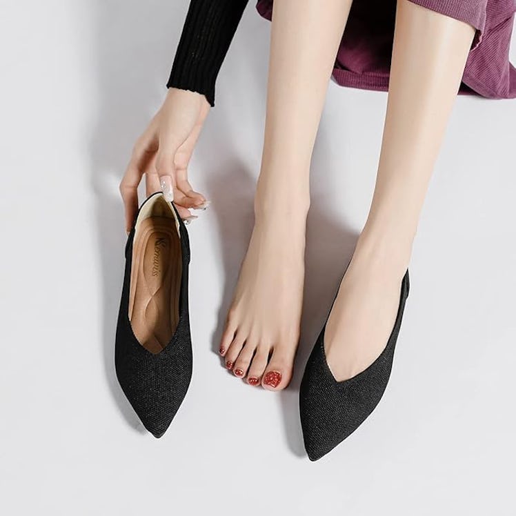 Semwiss Pointed Toe Ballet Flats