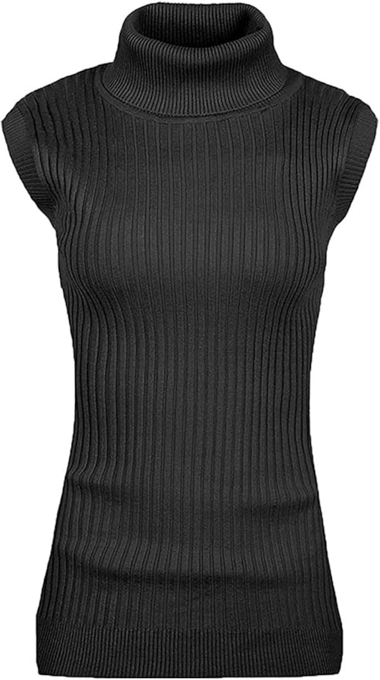 v28 Sleeveless Knit Turtleneck