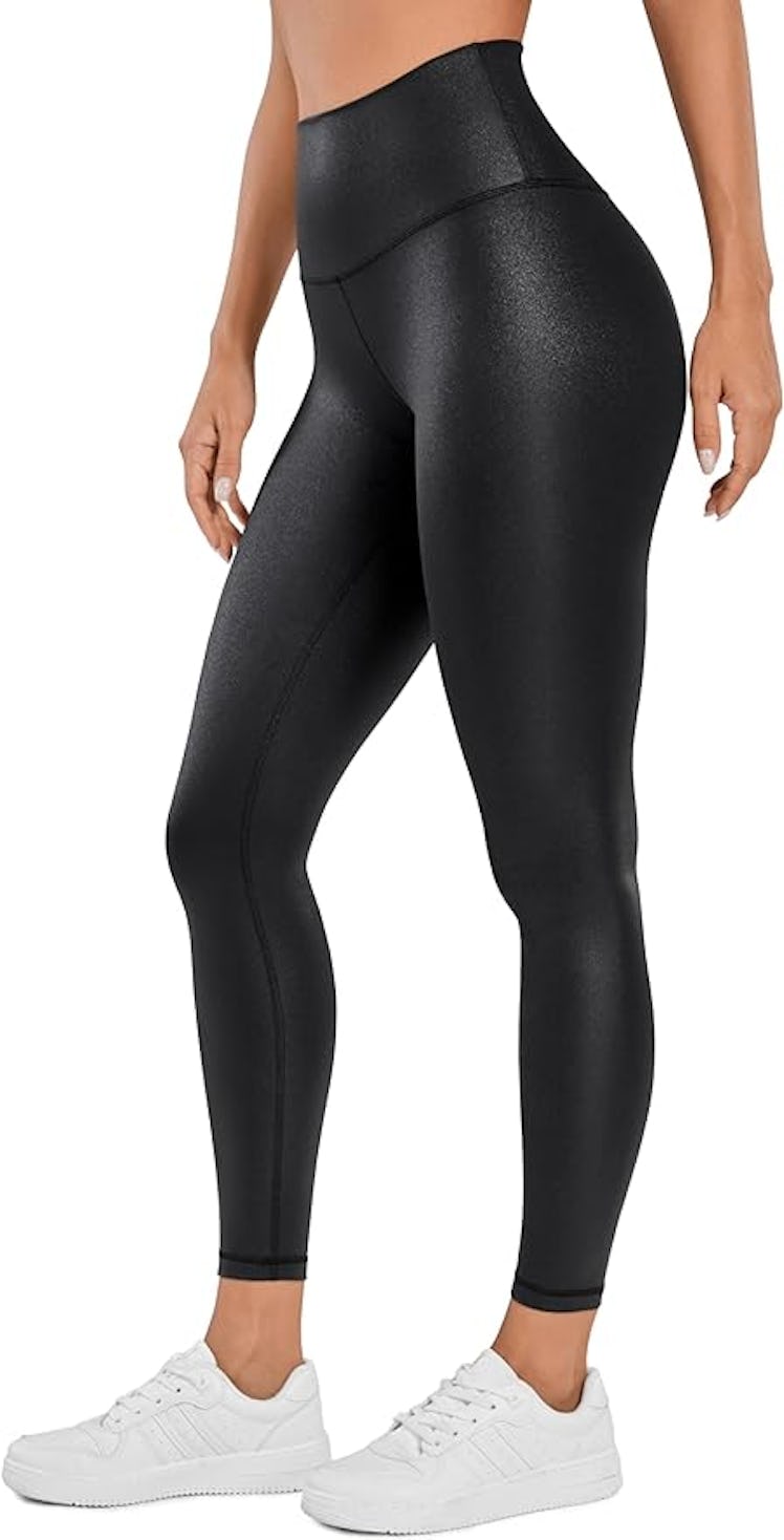 CRZ YOGA Matte Faux Leather Leggings 