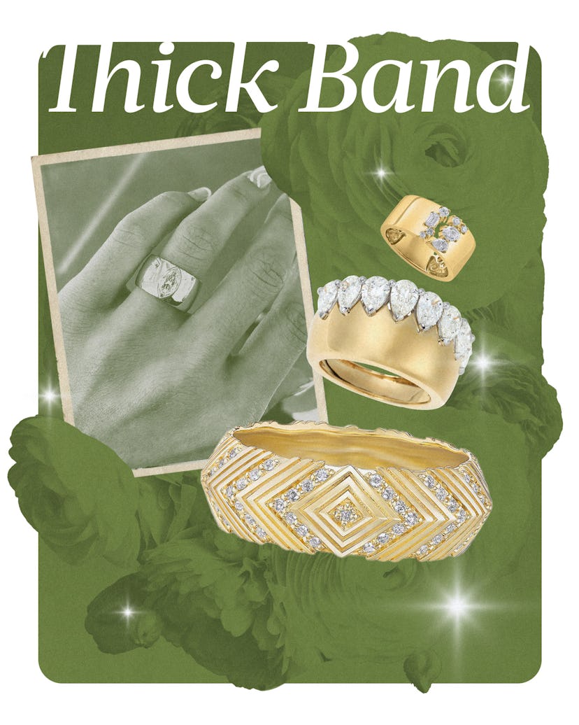 2025 engagement ring trend: thick band.