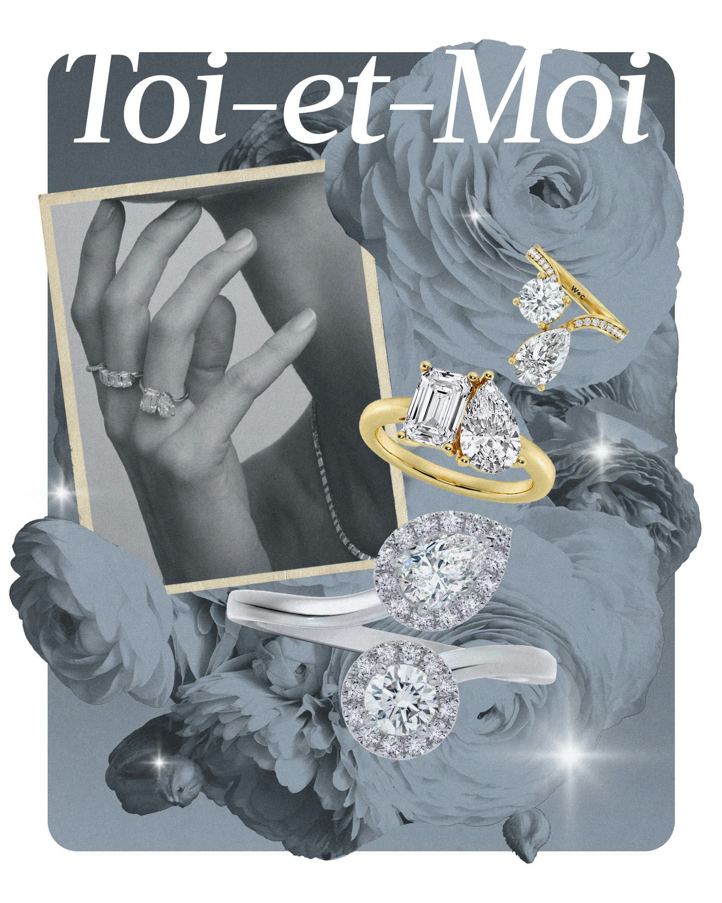 2025 engagement ring trend: toi-et-moi.