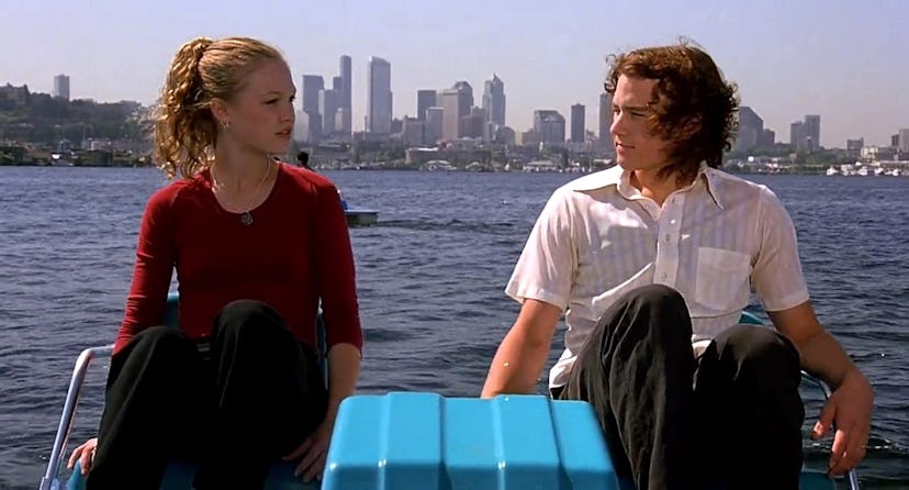 Julia Stiles and Heath Ledger in ‘10 Things I Hate About You’