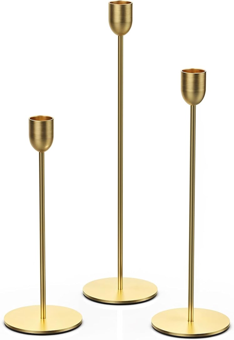 ChefBee Gold Candlestick Holders (3 Pieces)