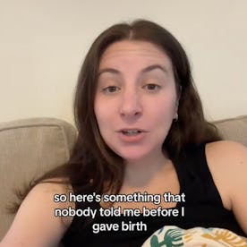 A woman with long hair sits on a couch, speaking directly to the camera. She shares insights about c...