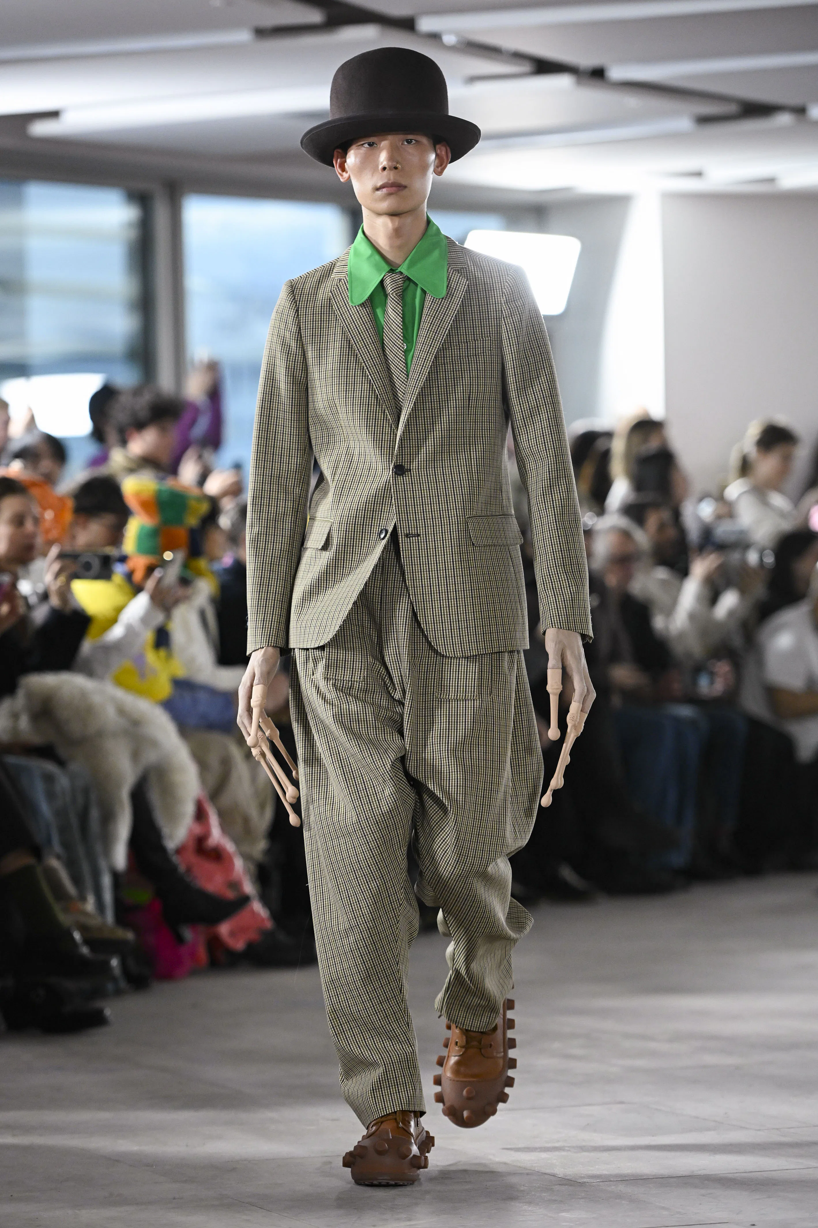 PARIS, FRANCE - JANUARY 22: A model walks the runway during the Walter Van Beirendonck Ready to Wear...