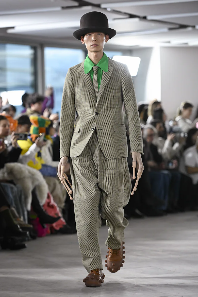 PARIS, FRANCE - JANUARY 22: A model walks the runway during the Walter Van Beirendonck Ready to Wear...
