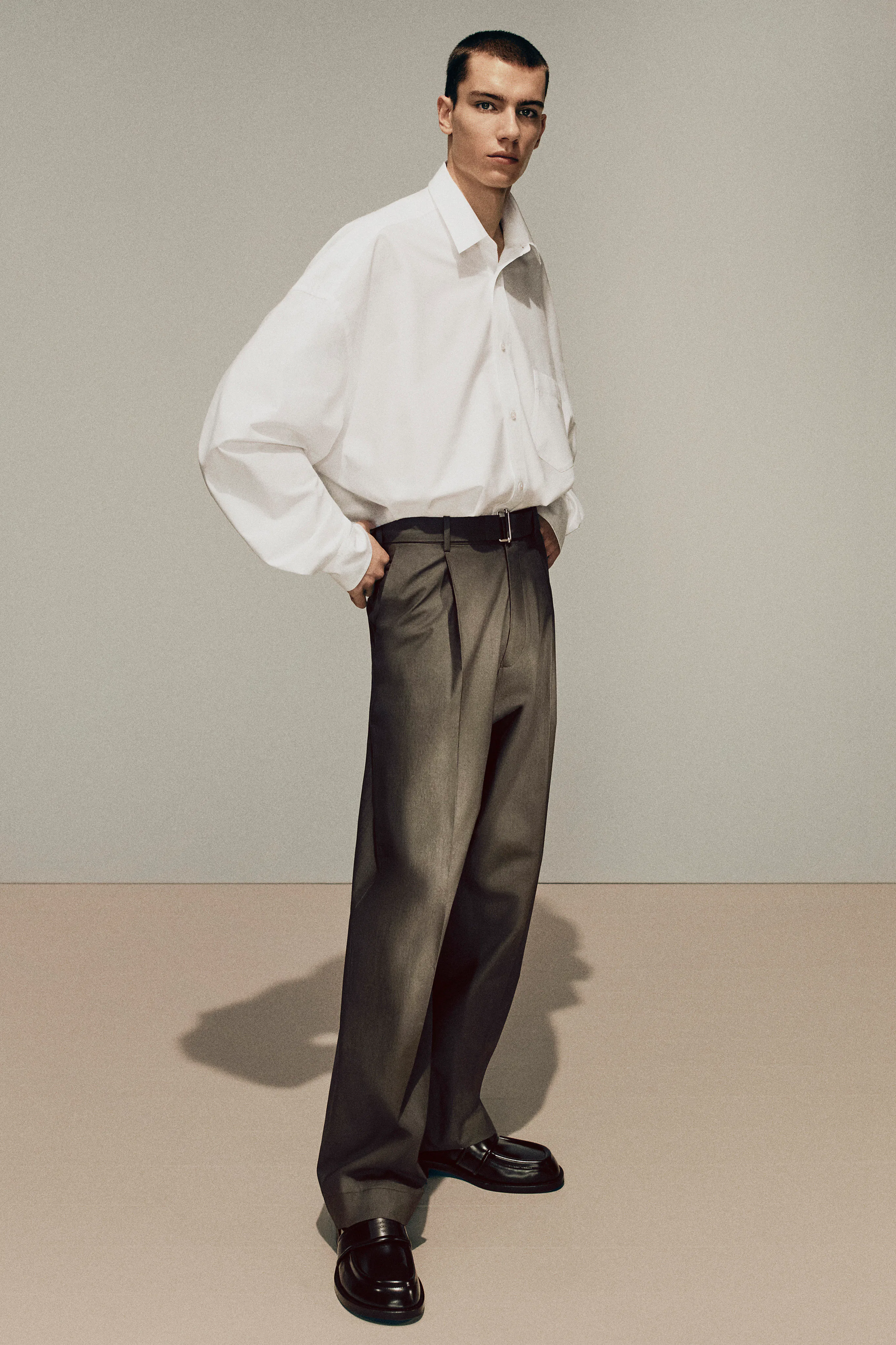 a look from acne fall 2025 men's collection