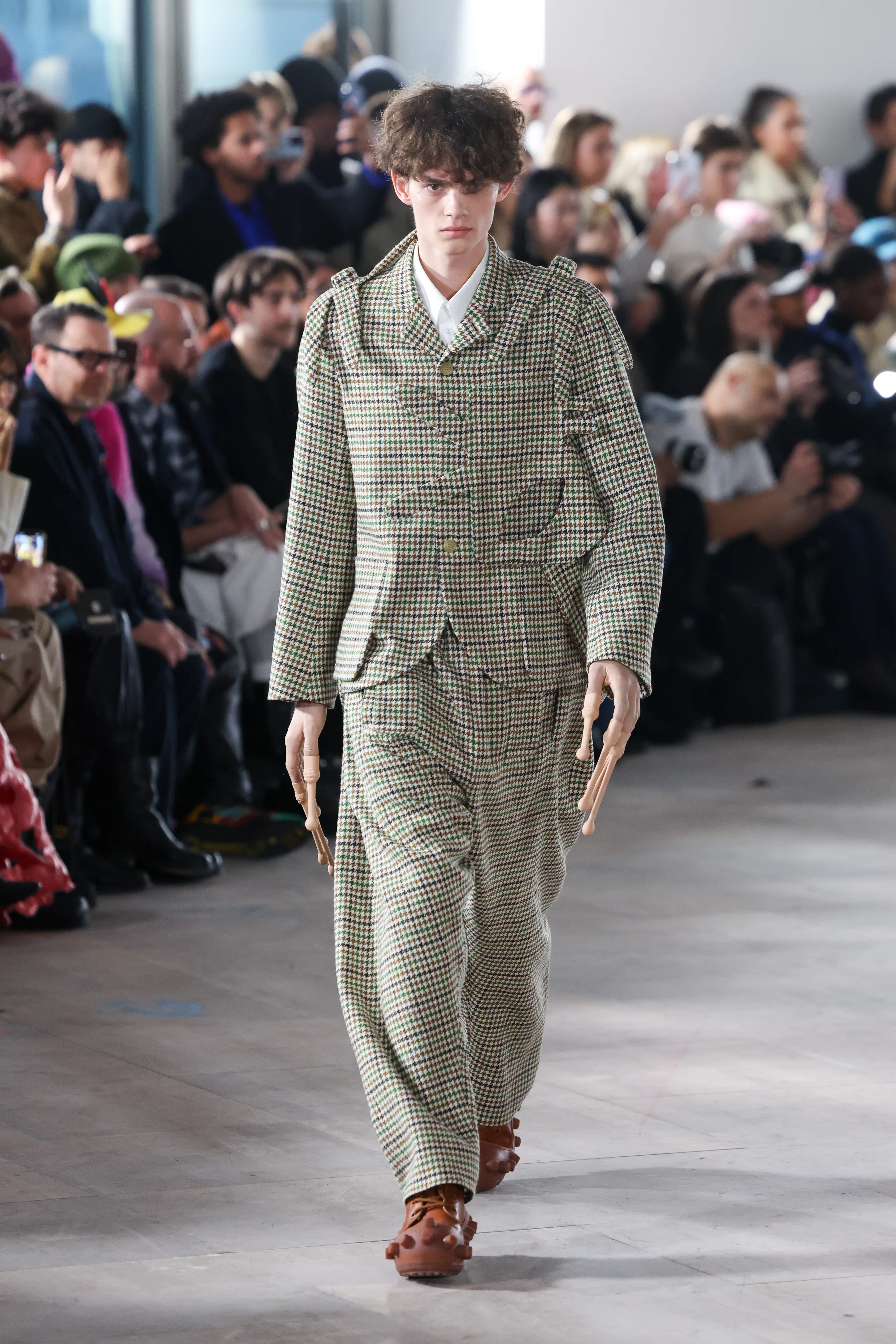 A model walks the runway during the Walter Van Beirendonck Menswear Fall-Winter 2025/2026 show as pa...