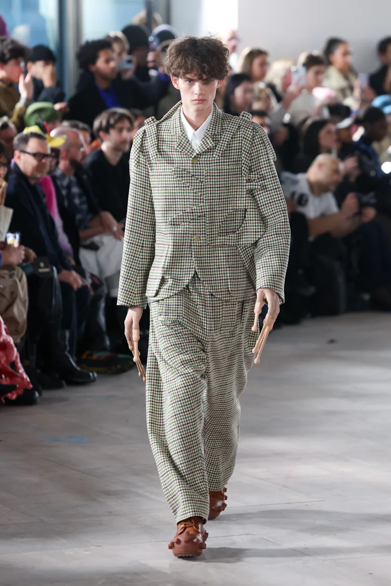 A model walks the runway during the Walter Van Beirendonck Menswear Fall-Winter 2025/2026 show as pa...
