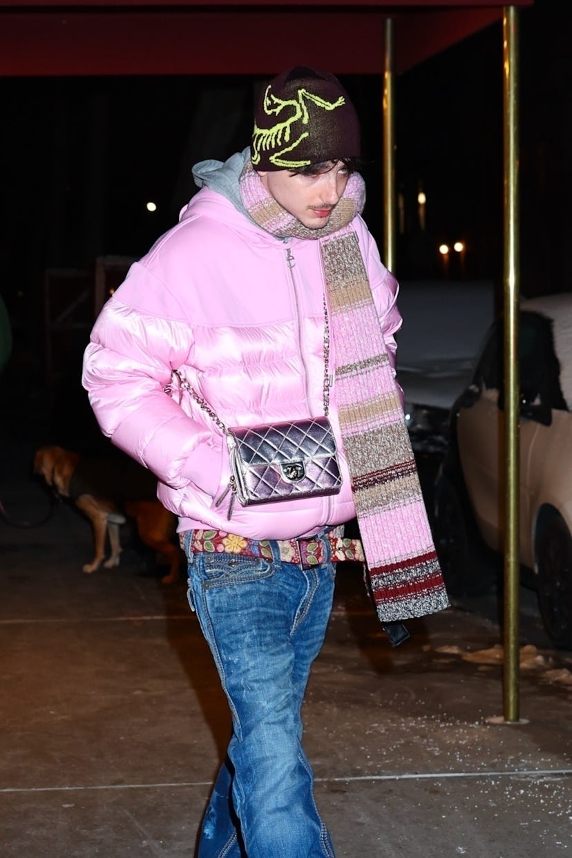 Timothée Chalamet in New York City, January 21, 2025.