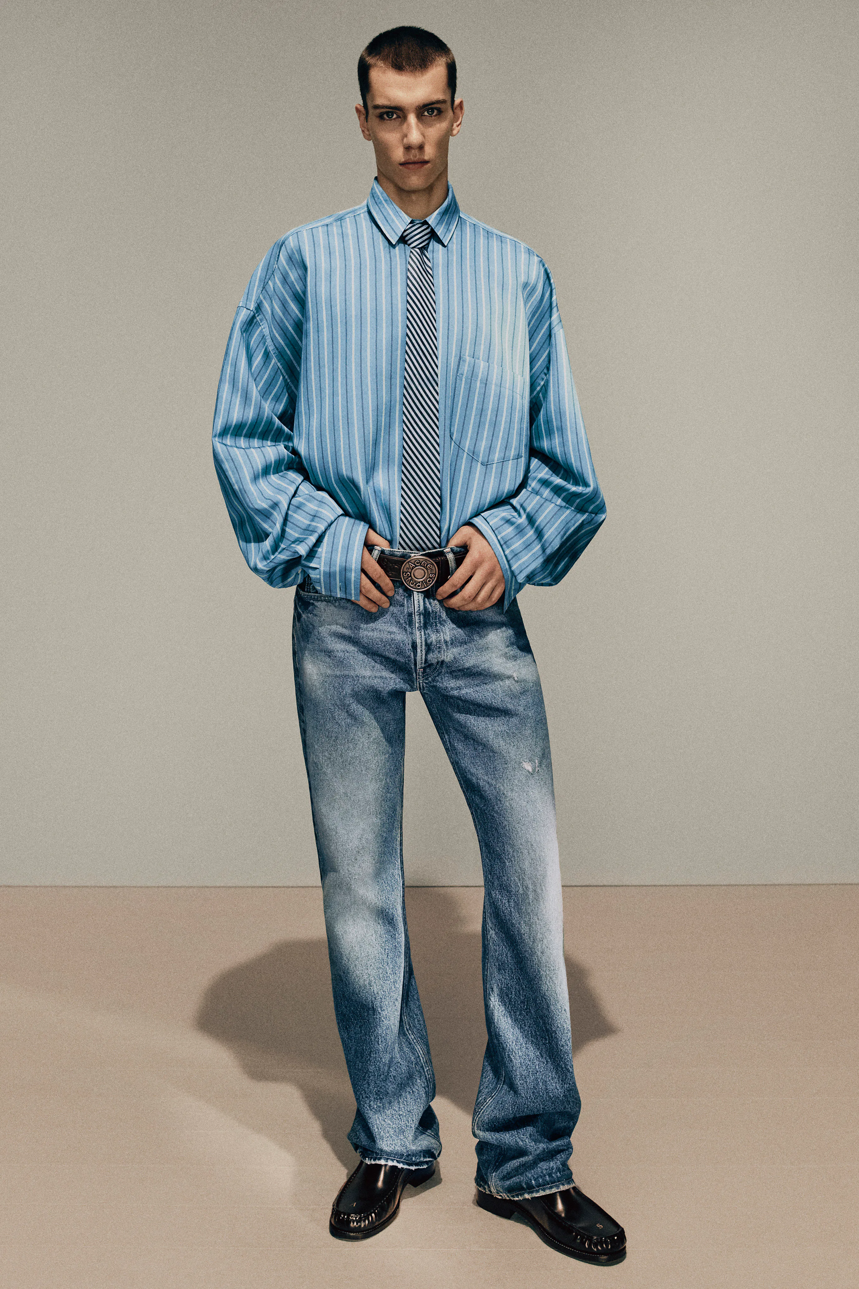 a look from acne fall 2025 men's collection