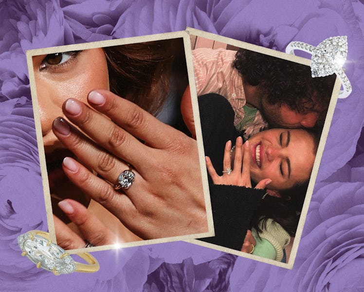 2025's engagement ring trends include Zendaya's east-west style and Selena Gomez's marquise design.