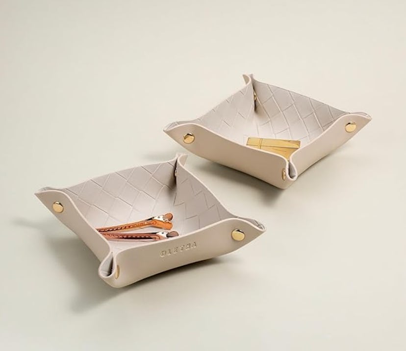 OLETHA Small Foldable Valet Tray (2-Pack)