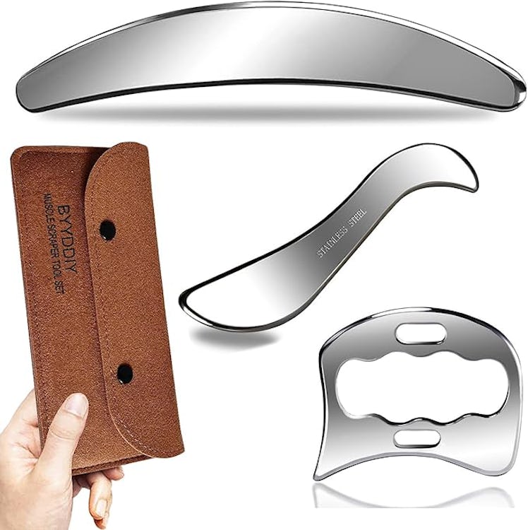 BYYDDIY Stainless Steel Gua Sha Massage Set (3 Pieces)