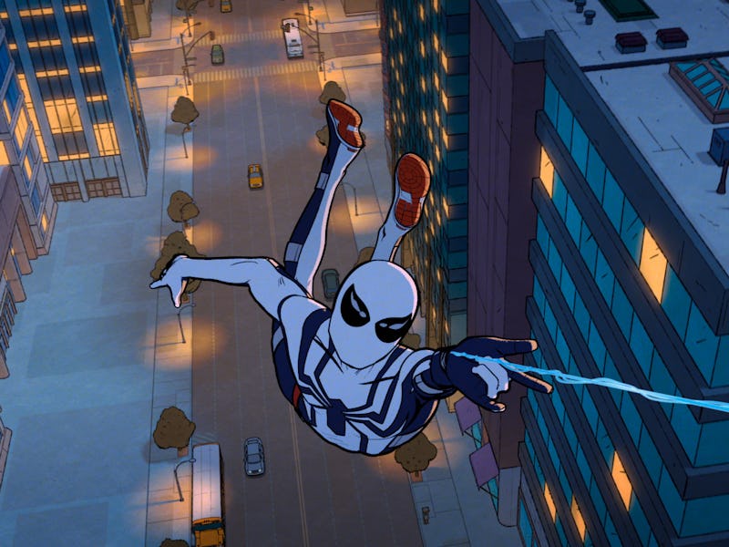 Peter Parker/Spider-Man (Hudson Thames) in Marvel Animation's YOUR FRIENDLY NEIGHBORHOOD SPIDER-MAN
