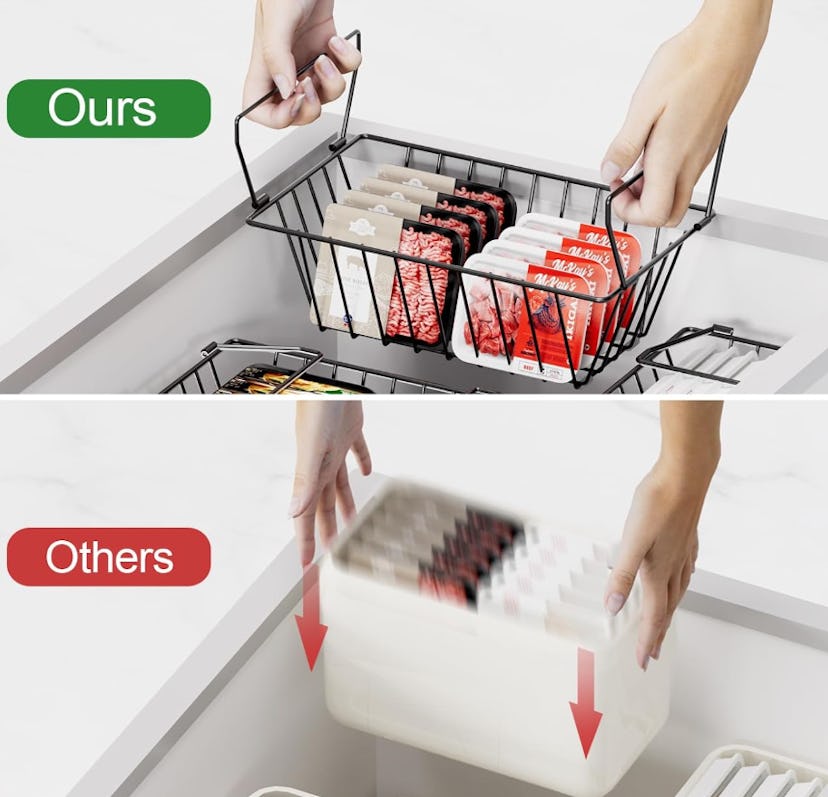 NANAGIFTREE Freezer Organizer Bins (4-Pack)