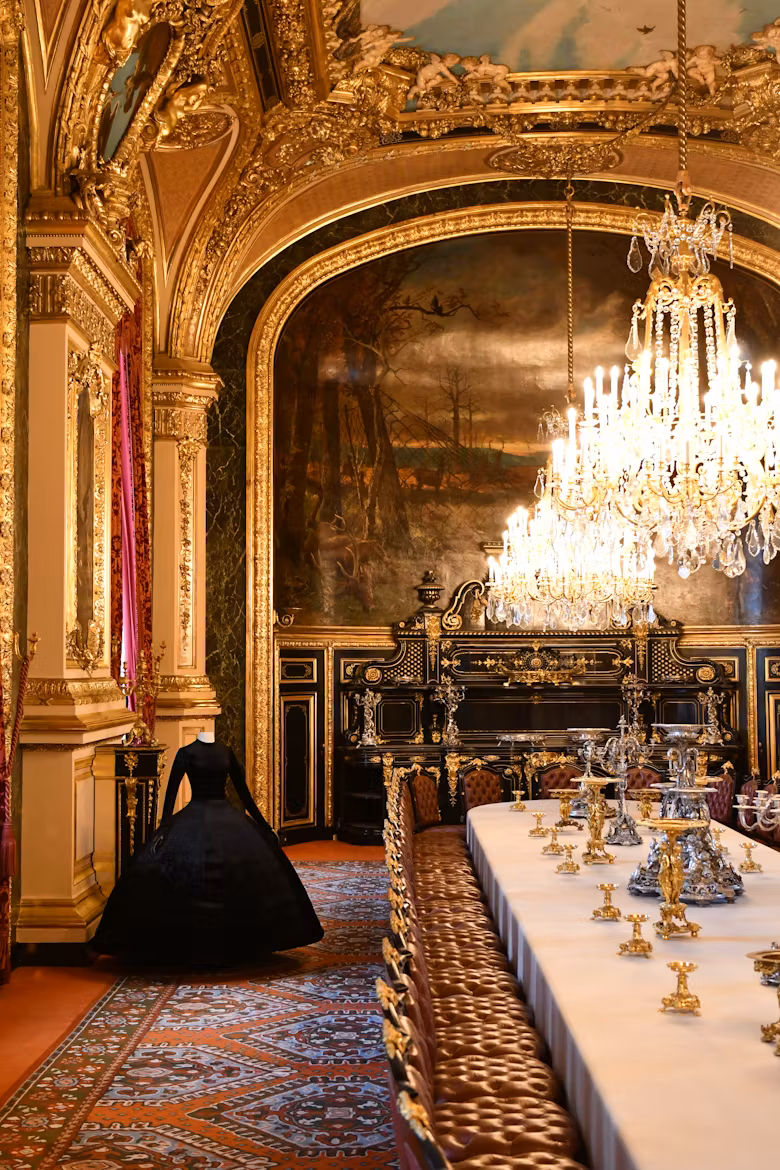 a Balenciaga ready to wear look at the Louvre