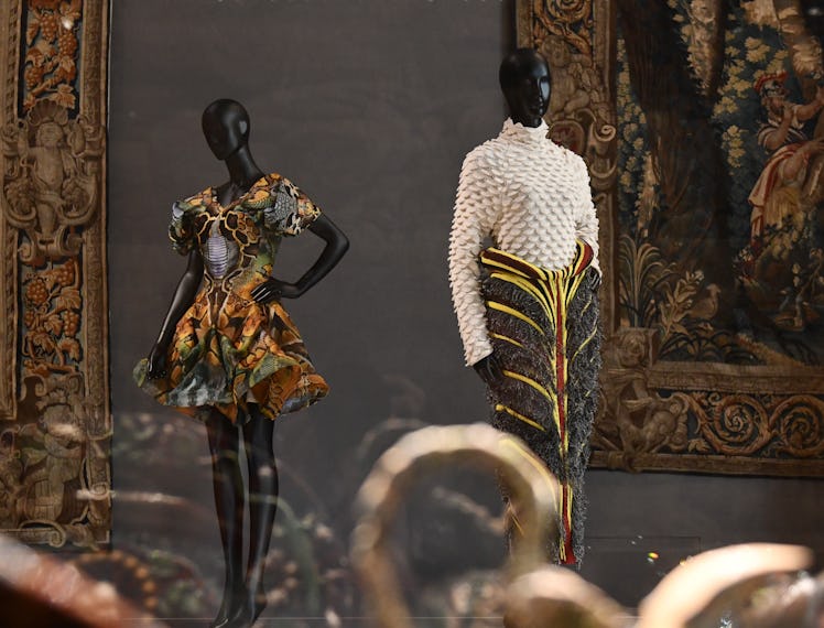 Alexander McQueen and Bottega Veneta looks at the Louvre