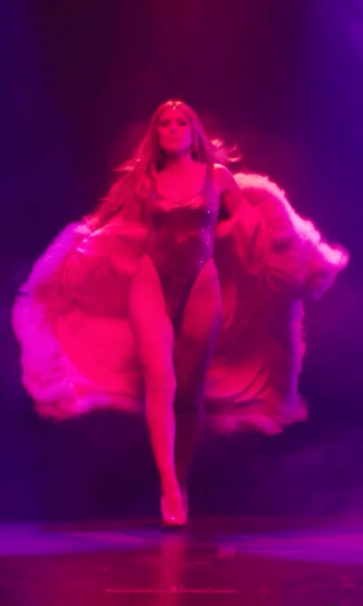 Heidi Klum&rsquo;s bodysuit and fur coat