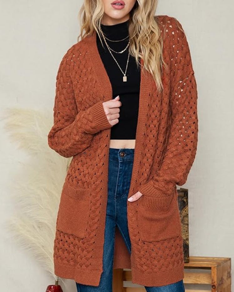 Dokotoo Chunky Cable Knit Cardigan