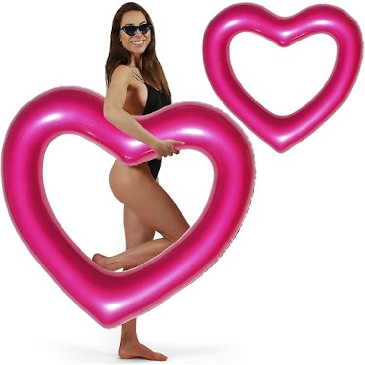 The Original Heart Pool Floats for Adults by LOTELI – Thicker & Stronger – Large Inflatable Pool Flo...