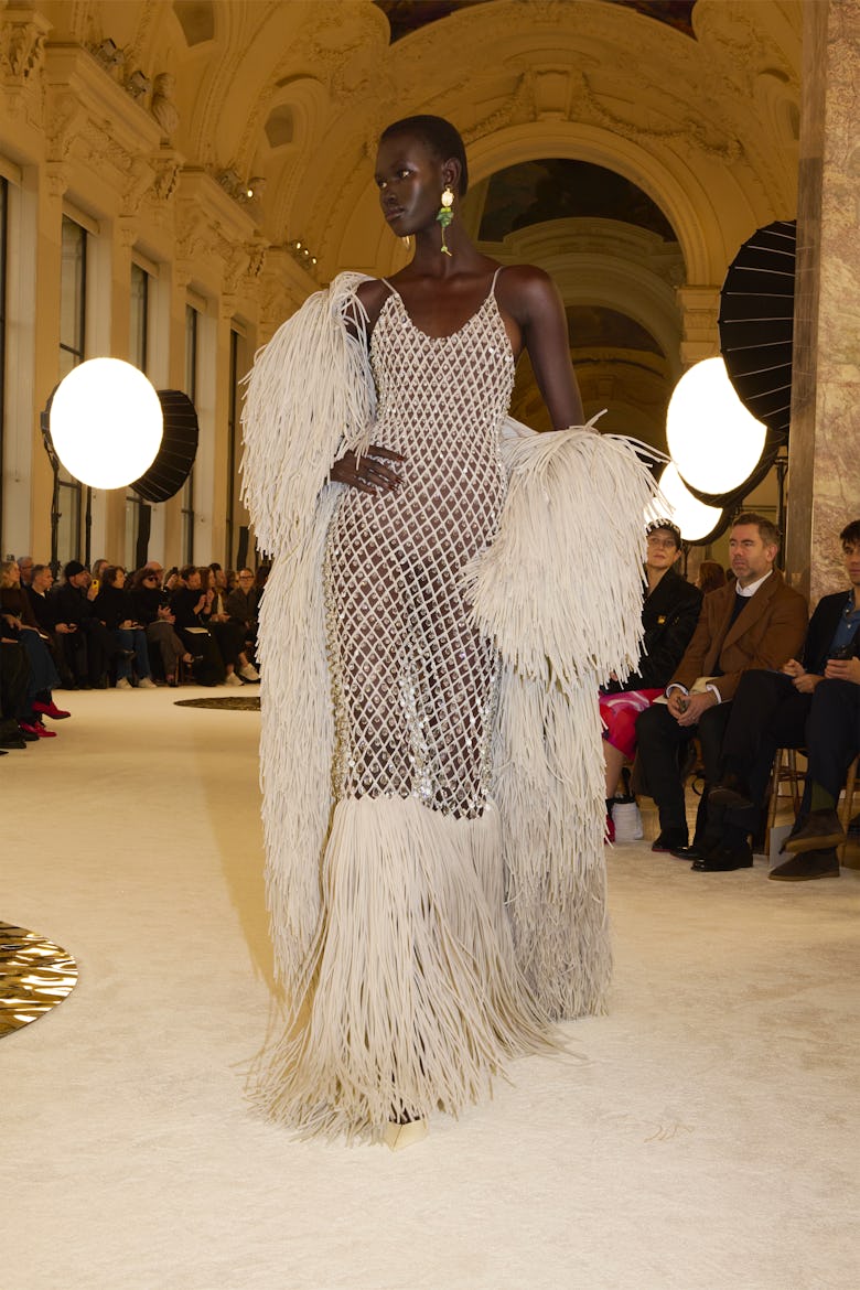 a look from schiaparelli couture spring 2025 collection shown in paris