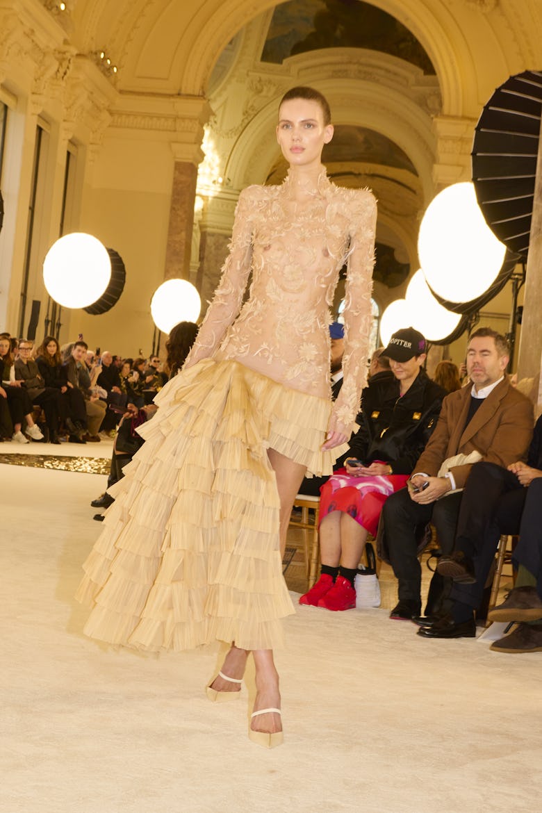 a look from schiaparelli haute couture spring 2025 collection showed in paris