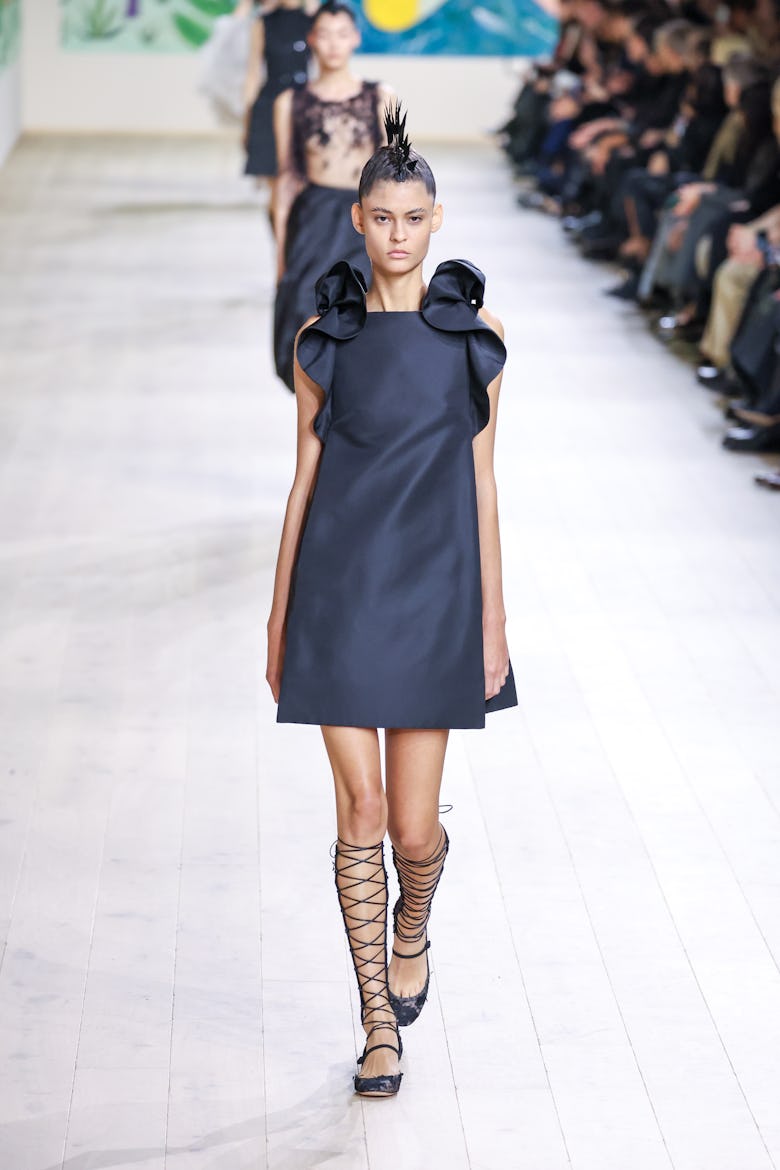 A model walks the runway during the Christian Dior Haute Couture Spring-Summer 2025 show as part of ...