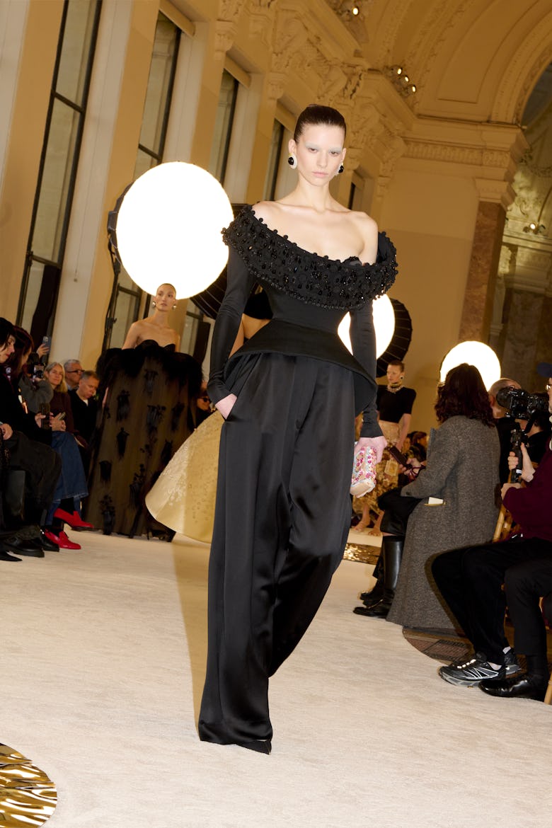 a look from schiaparelli haute couture spring 2025 collection showed in paris