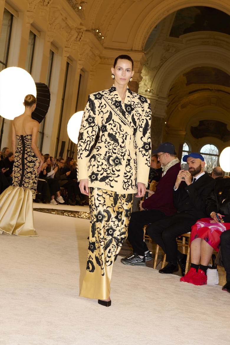 a look from schiaparelli couture spring 2025 collection shown in paris