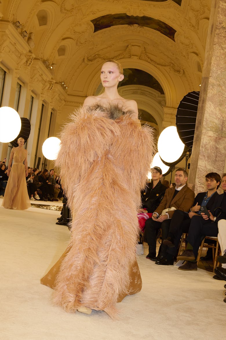 a look from schiaparelli haute couture spring 2025 collection showed in paris
