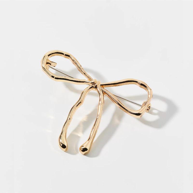 Metal Bow Brooch