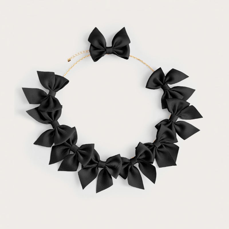 Black Bow Necklace
