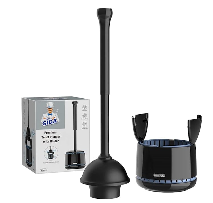 MR.SIGA Toilet Plunger with Holder