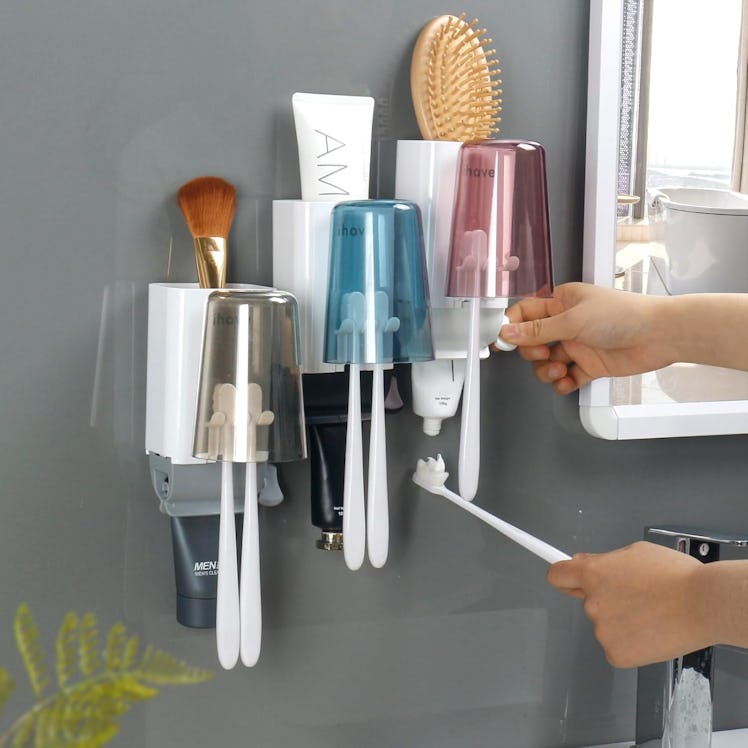  iHave Toothbrush Holder & Toothpaste Squeezer (3-Pack)